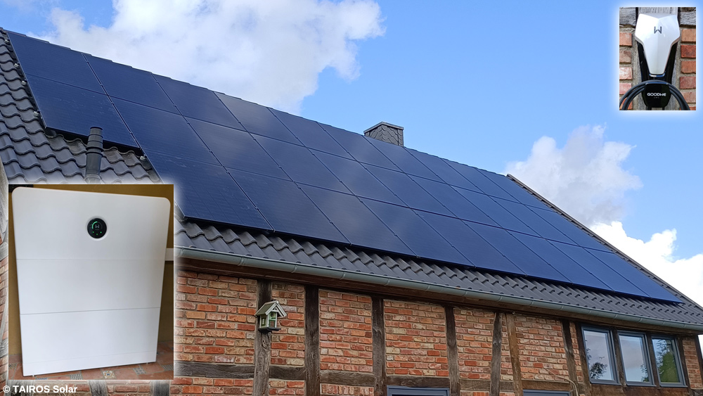 Photovoltaik-Anlage mit Wallbox und All-In-One System der Marke GoodWe in Dannenberg
